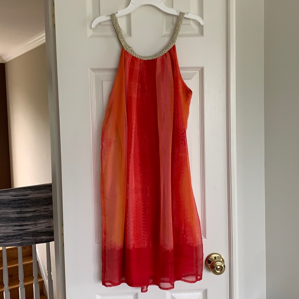 Watercolor chiffon party dress